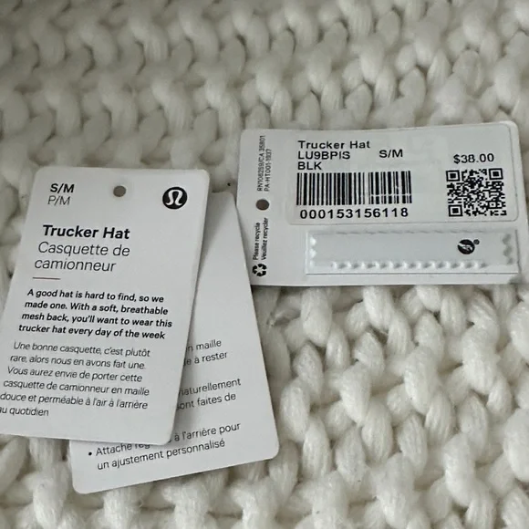 Lululemon Black Trucker Hat s/m - Picture 2 of 6